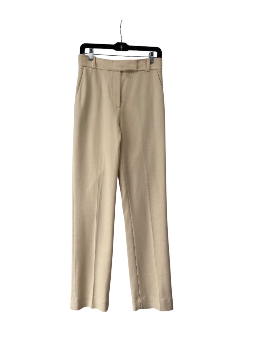 $1900 NWD Khaite Ivory High Waisted Straight Leg Trouser Pant size 6